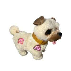 Zuru Pets Alive Poppy Booty Shakin' Plush Pug Dog Toy Shakes Head Spins 360° 8”